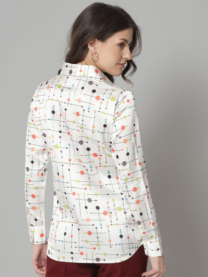 Women wearing a printed regular fit long-sleeve shirt from Drpshippr's men's collection, featuring a stylish design and full sleeves.
