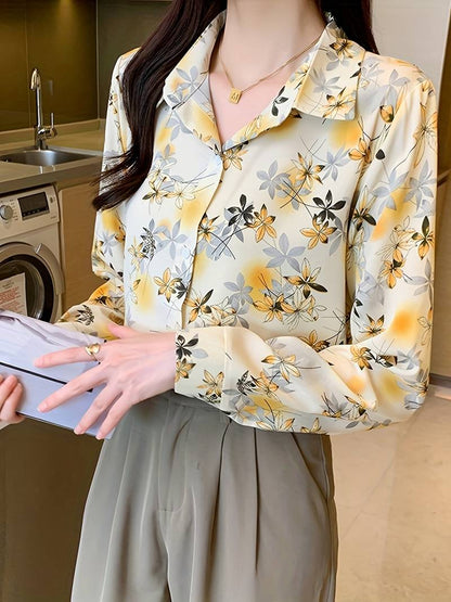 Women relaxed fit printed formal shirt from Drpshippr, featuring a stylish design and comfortable fit.