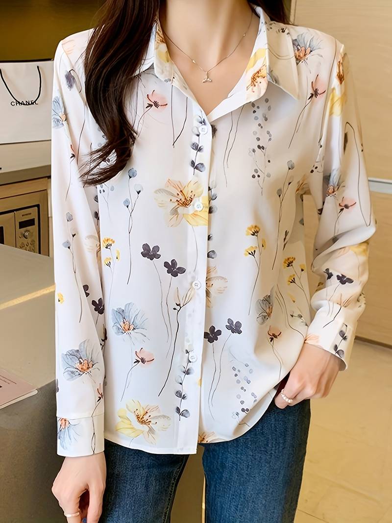 Women wearing a printed regular fit shirt with full sleeves from Drpshippr's men's collection, showcasing stylish casual wear.