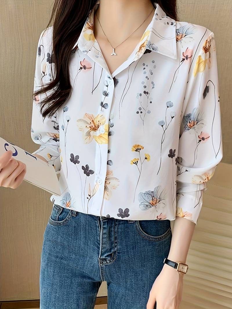 Women wearing a printed regular fit full-sleeve shirt from Drpshippr's collection, showcasing casual style and vibrant patterns.
