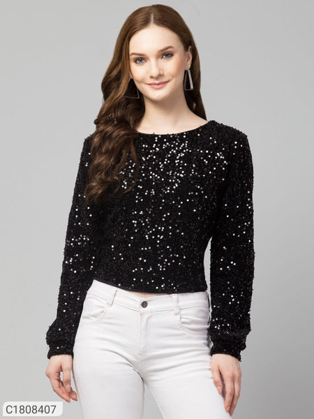 Black women's top from Drpshippr's women's collection, featuring a stylish and comfortable design.