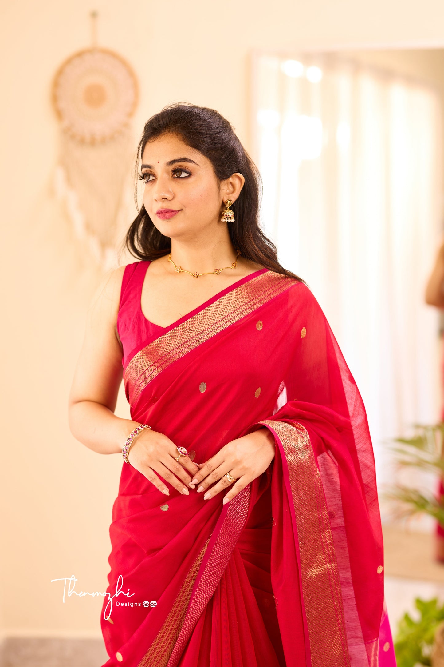 Women’s beautiful linen saree with intricate sequin work from Drpshippr’s Women’s Collection, showcasing elegant craftsmanship.