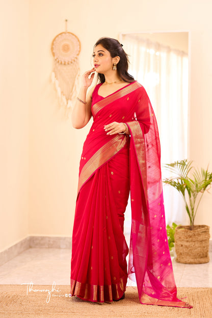 Women's linen saree with intricate sequin work from Drpshippr's women's collection, showcasing elegant design and detailed embellishments.