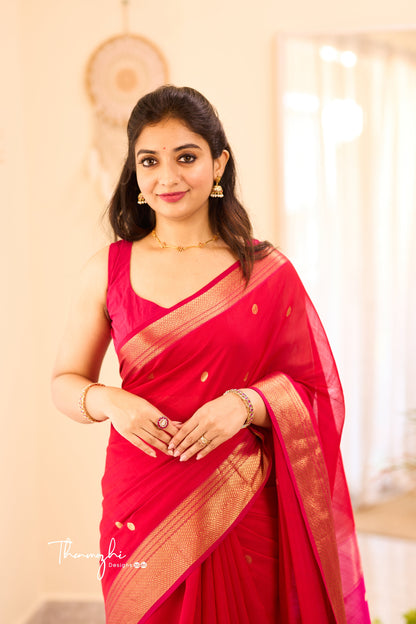 Women's Beautiful Sequin Work Linen Saree