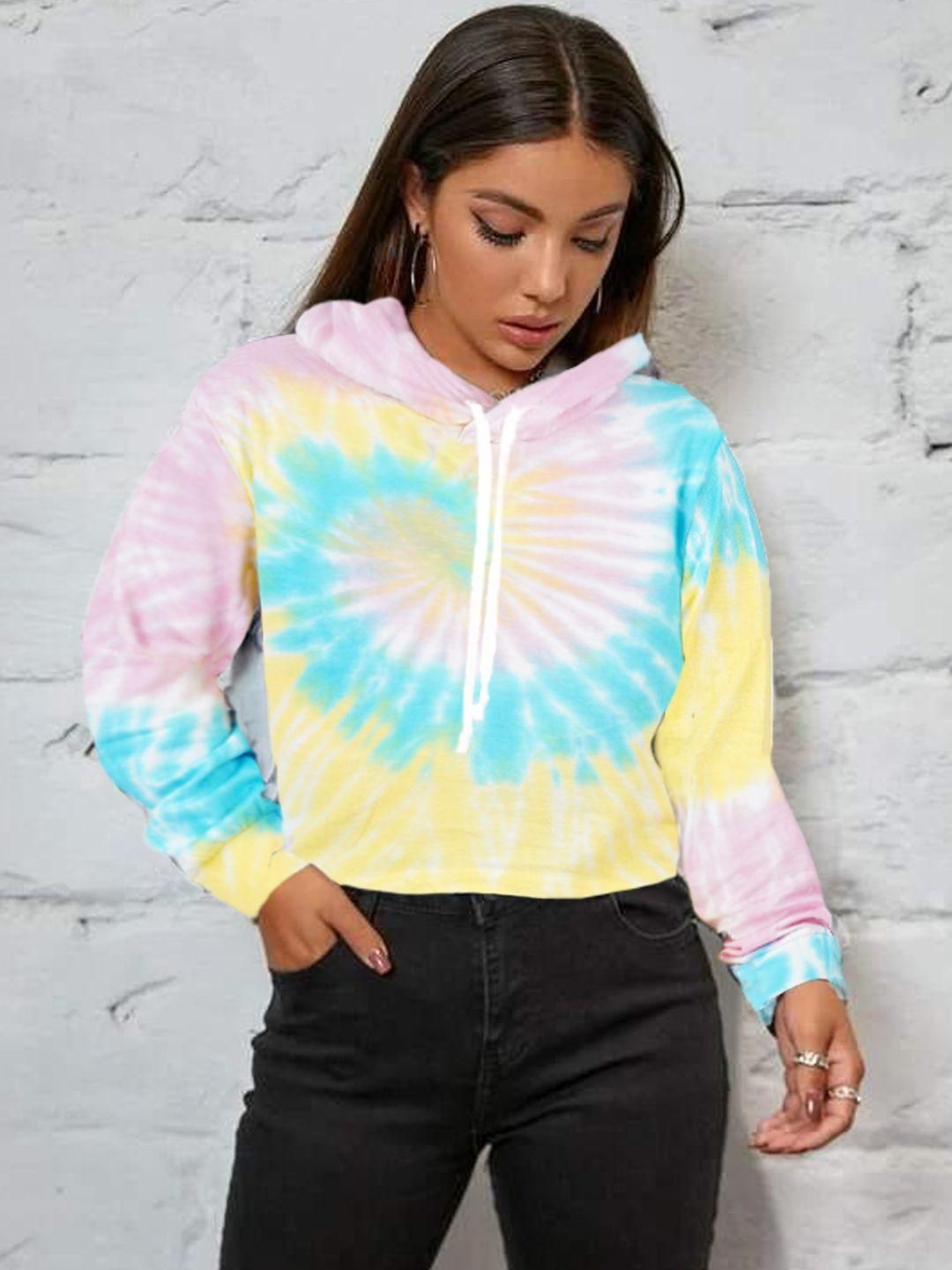 Women's cotton printed crop T-shirt from Drpshippr's men's collection, featuring colorful floral design and casual fit.