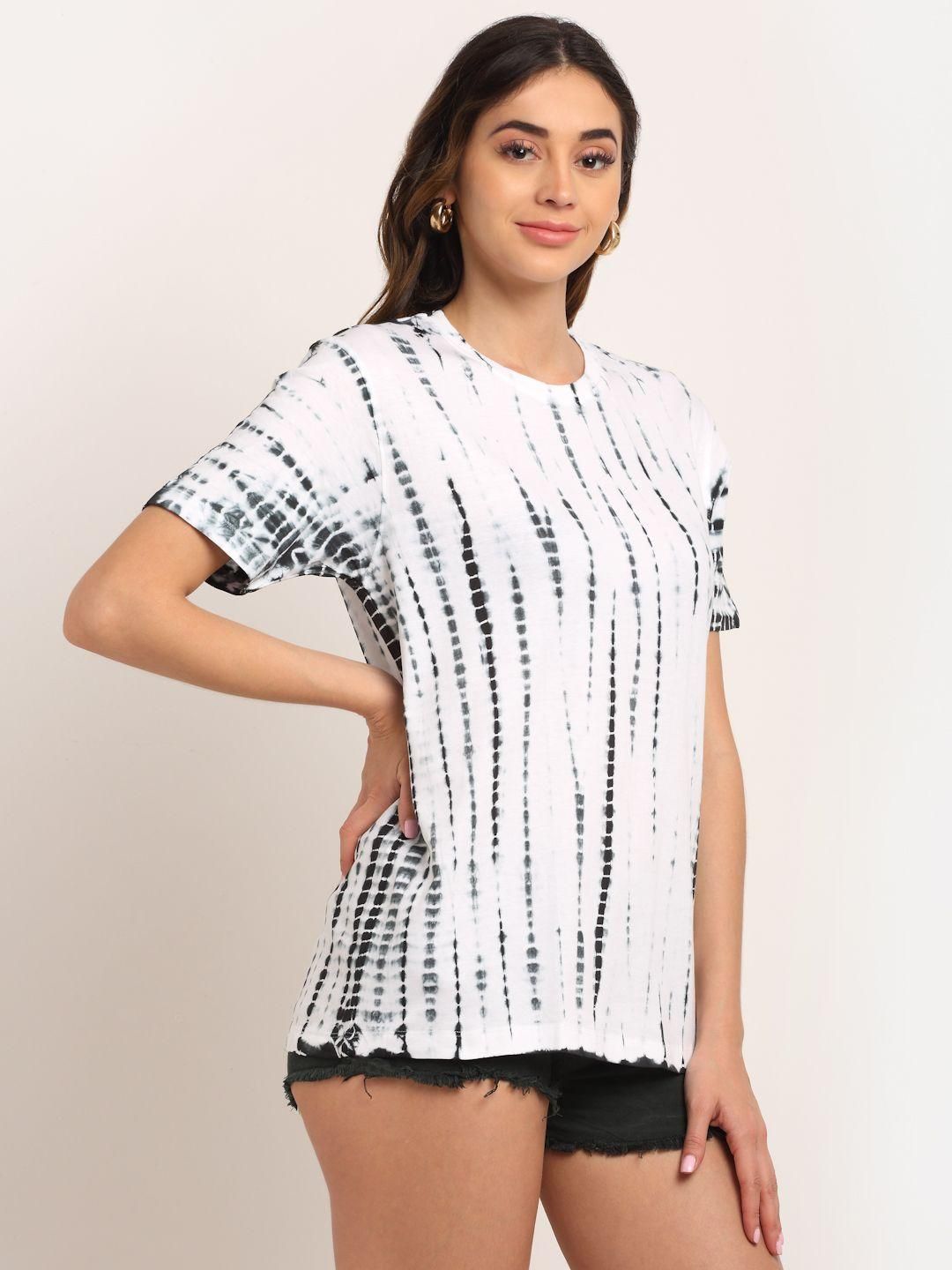 Women’s cotton tie-dye T-shirt from Drpshippr’s Men’s Collection, featuring vibrant colors and casual style.