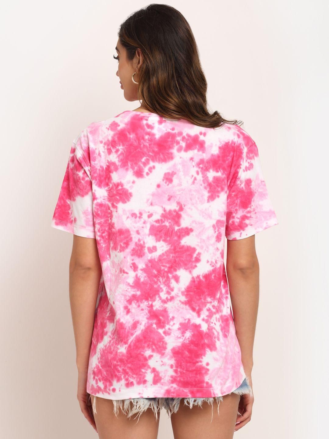 Women's cotton tie-dye T-shirt from Drpshippr's men's collection, featuring vibrant, colorful tie-dye pattern and soft cotton fabric.