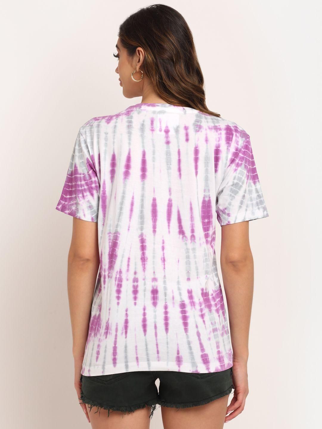 Women's cotton tie dye T-shirt from Drpshippr's Men's Collection, featuring vibrant, colorful tie dye fabric and classic fit.