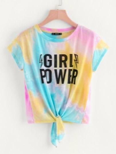 Women's hosiery tie-dye printed regular T-shirt from Drpshippr's men's collection, featuring vibrant tie-dye design and comfortable fit.