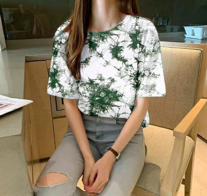 WOMEN'S IMPORTED STRETCHABLE DYED T-SHIRTS