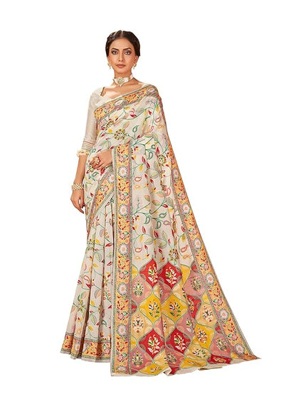Women's Kashmiri Pashmina Silk Woven Saree