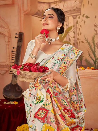 Women's Kashmiri Pashmina Silk Woven Saree