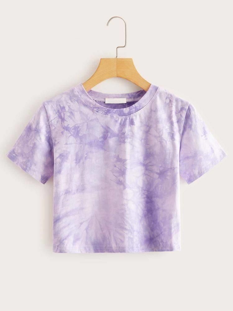 Women's soft silk dyed crop T-shirt from Drpshippr's men's collection, featuring a smooth silk fabric and stylish cropped design.