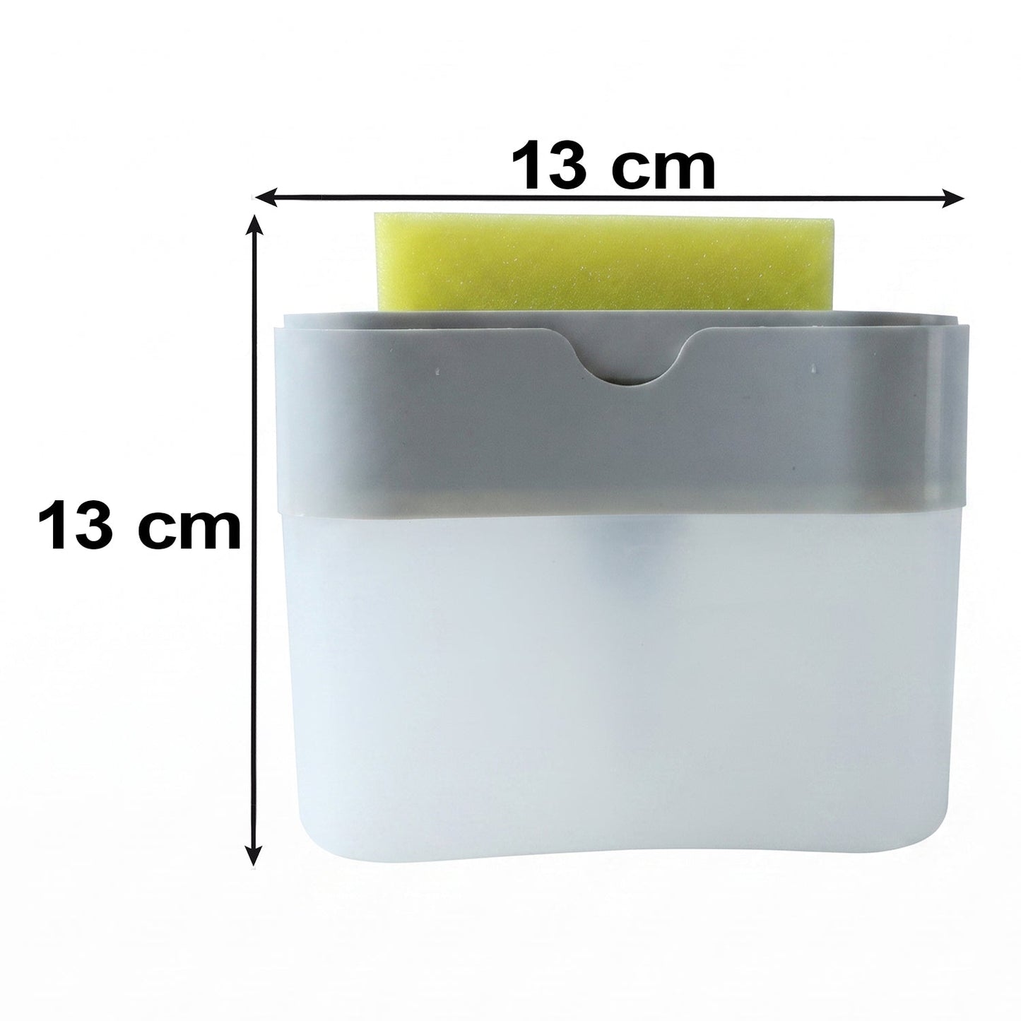 Soap Dispensing Sponge Holder Press Pump Caddy For Kitchen Sink (1 Set)