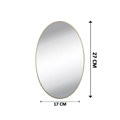 1795 Oval Shape 3d Mirror Sticker Used In All Kinds Of Household And Official Purposes As A Sticker Etc (2 Pc Set)