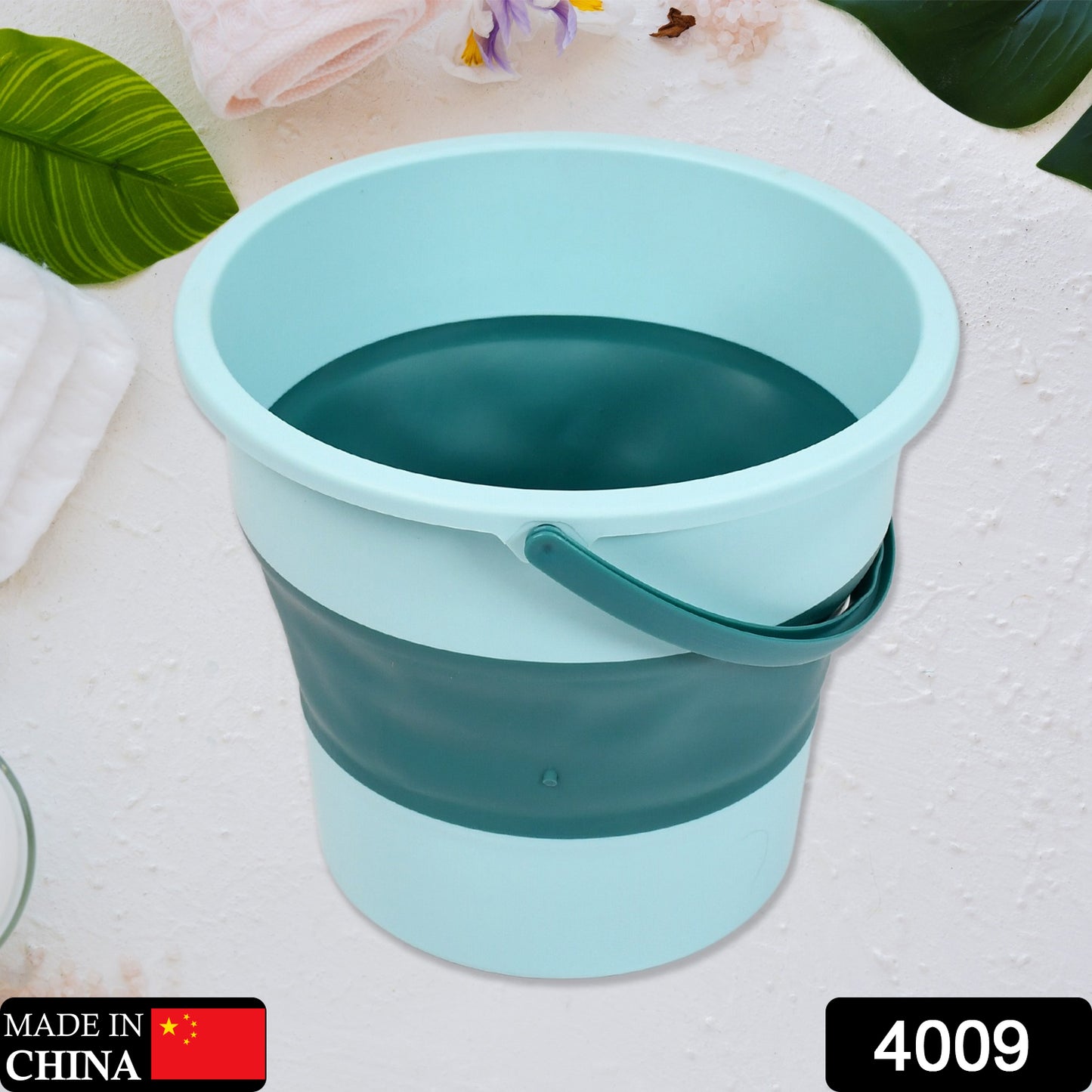 4009 Water Bucket Folding High Capacity Foldable Hanging With Handle Storage Water Space-saving Great Load Bearing Laundry Basket Bathroom Products