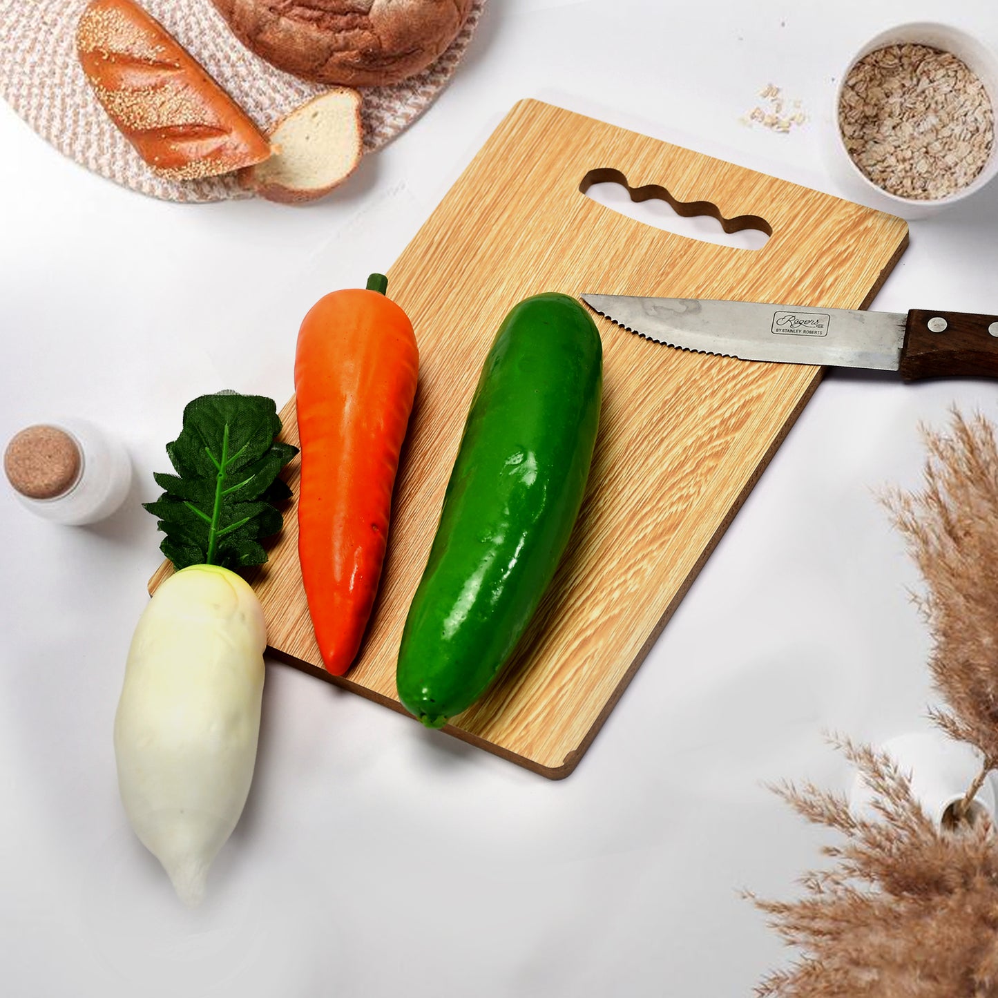 7124 Wooden Chopping Board 26x17 Chopping Vegetable  Fruits For Home  Kitchen Use