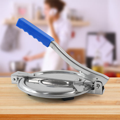 7149a Puri Press Maker - Stainless Steel Puri Maker Press Machine - Roti Chapati Presser For Home - Papad-khakhra- Puri Maker Press Machine With Handle Manual Puri Maker (Medium)