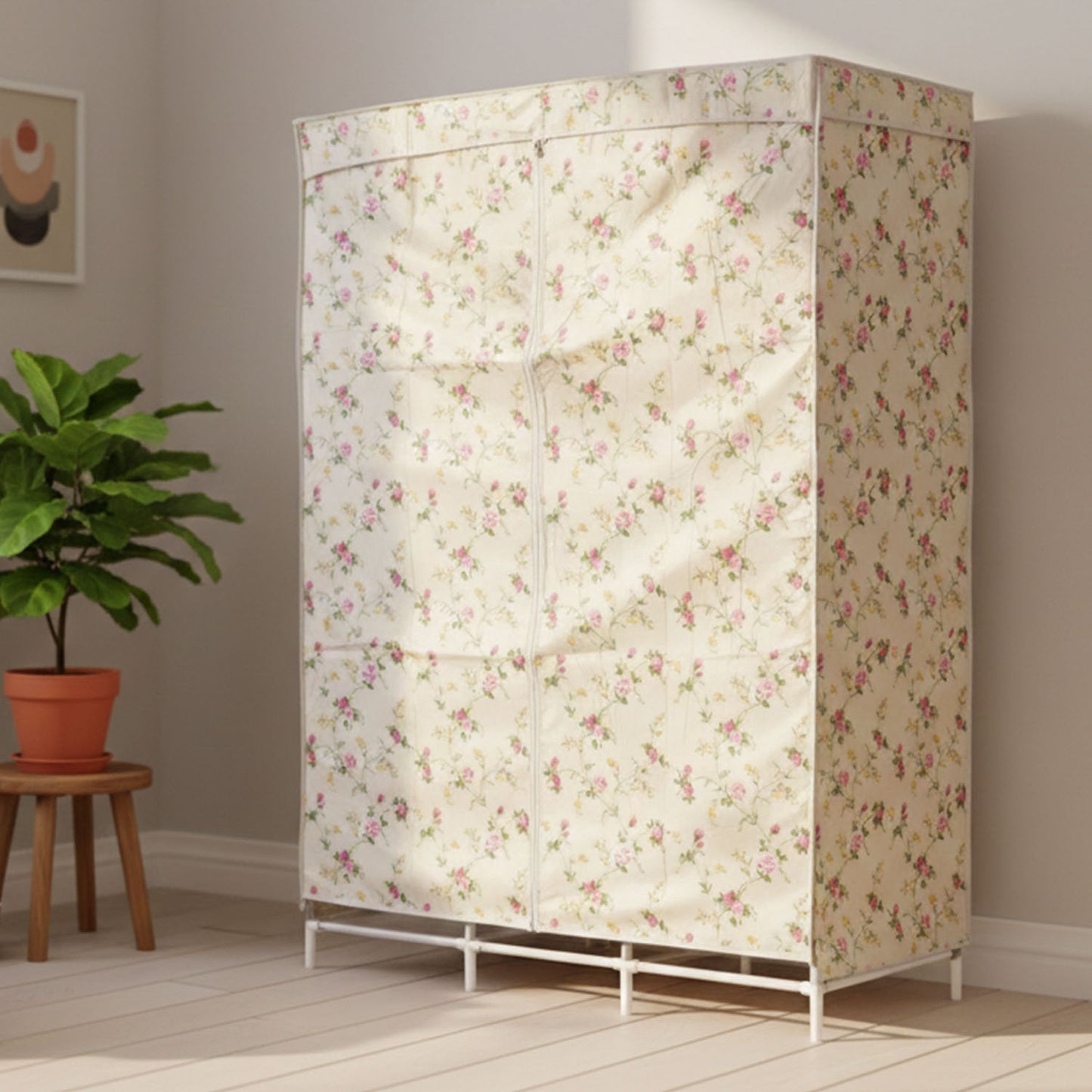 8 Compartment Portable Fabric Wardrobe Closet Collapsible Wardrobe Racks