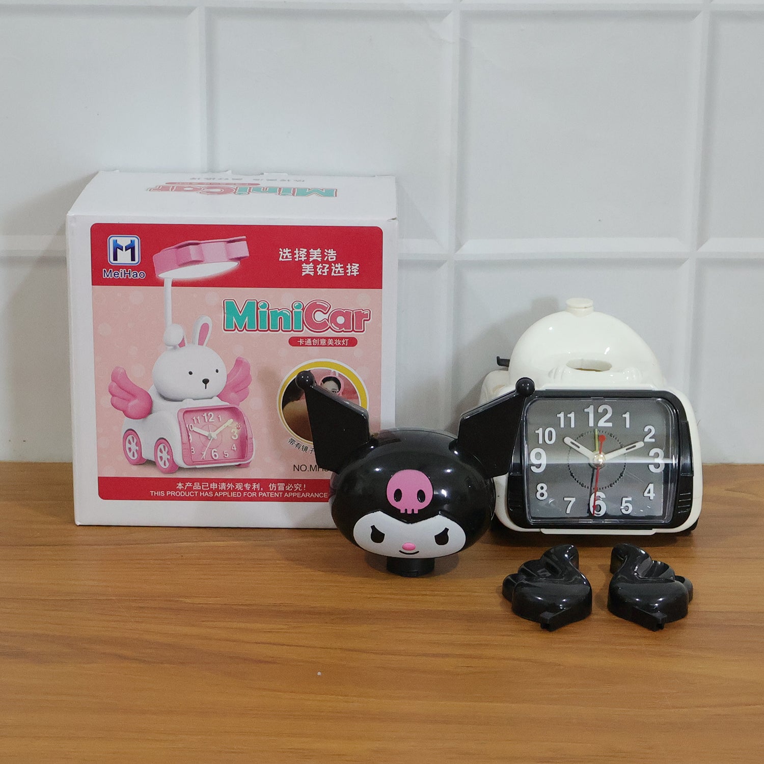 Cute Cartoon Character Car Style Table Alarm Clock (1 Pc)