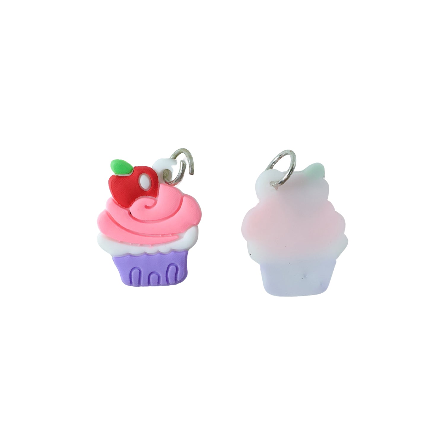 Cute Cupcake Shape Bag Charm Keychain Set (10 Pc)