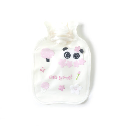 Wukusy cute printed mini hot water bag, 16x11 cm, with colorful design, soft fabric cover, and compact size for soothing warmth.
