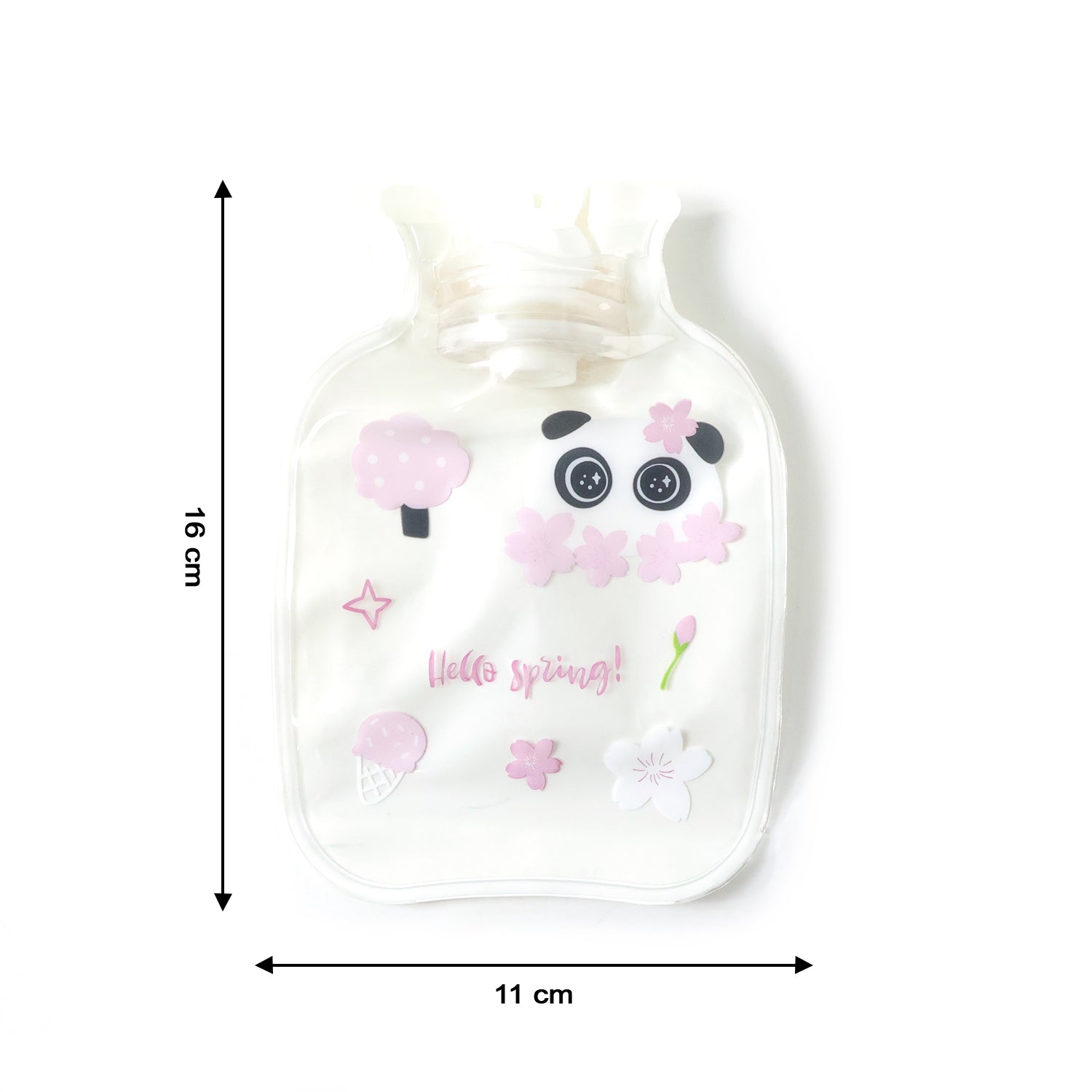 Wukusy cute printed mini hot water bag, 16x11 cm, soft and cozy heating pad for soothing warmth and comfort.
