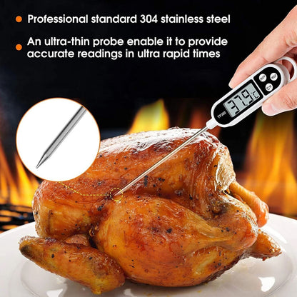 Digital Food Thermometer With Lcd Display (1 Pc)