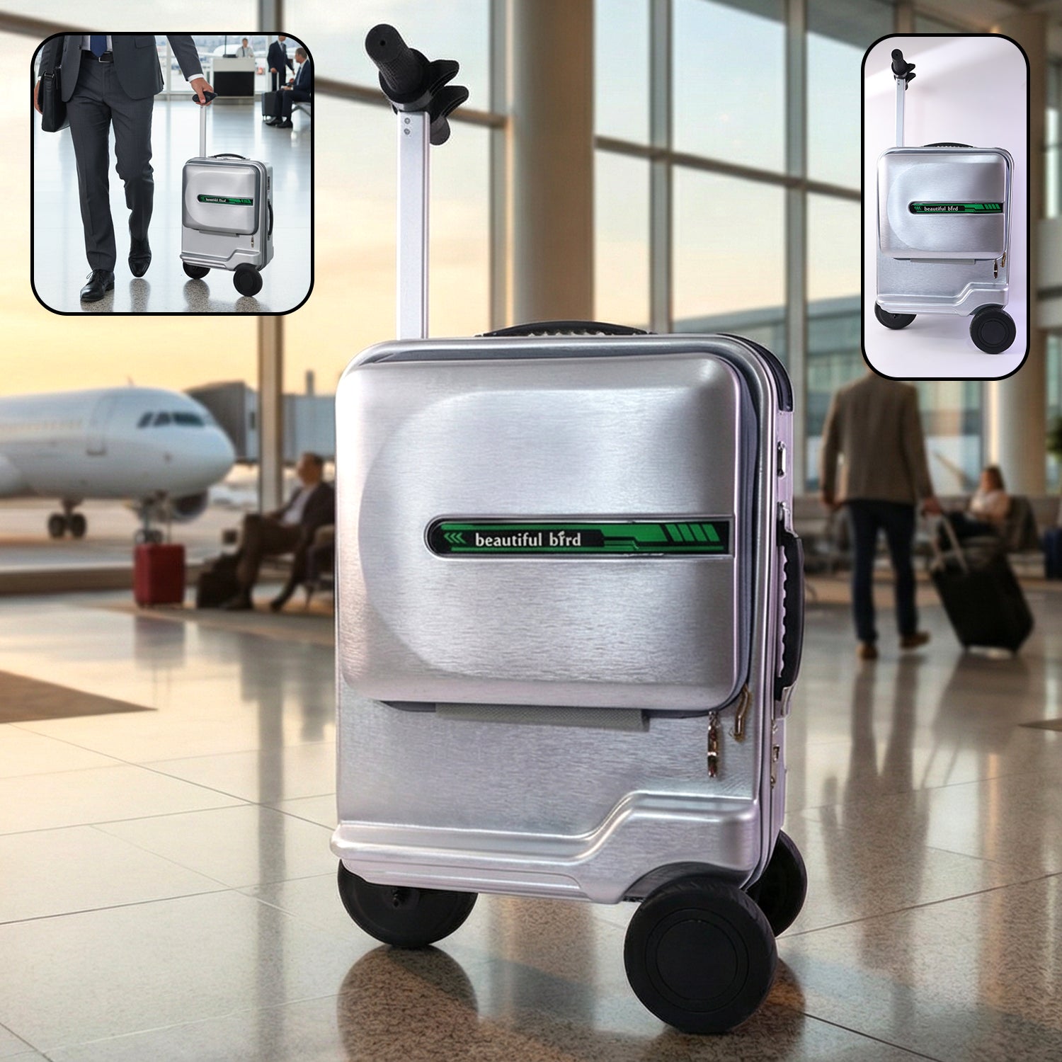 Electric Ride-on Scooter Travel Bag With Foldable Trolley (1 Pc)