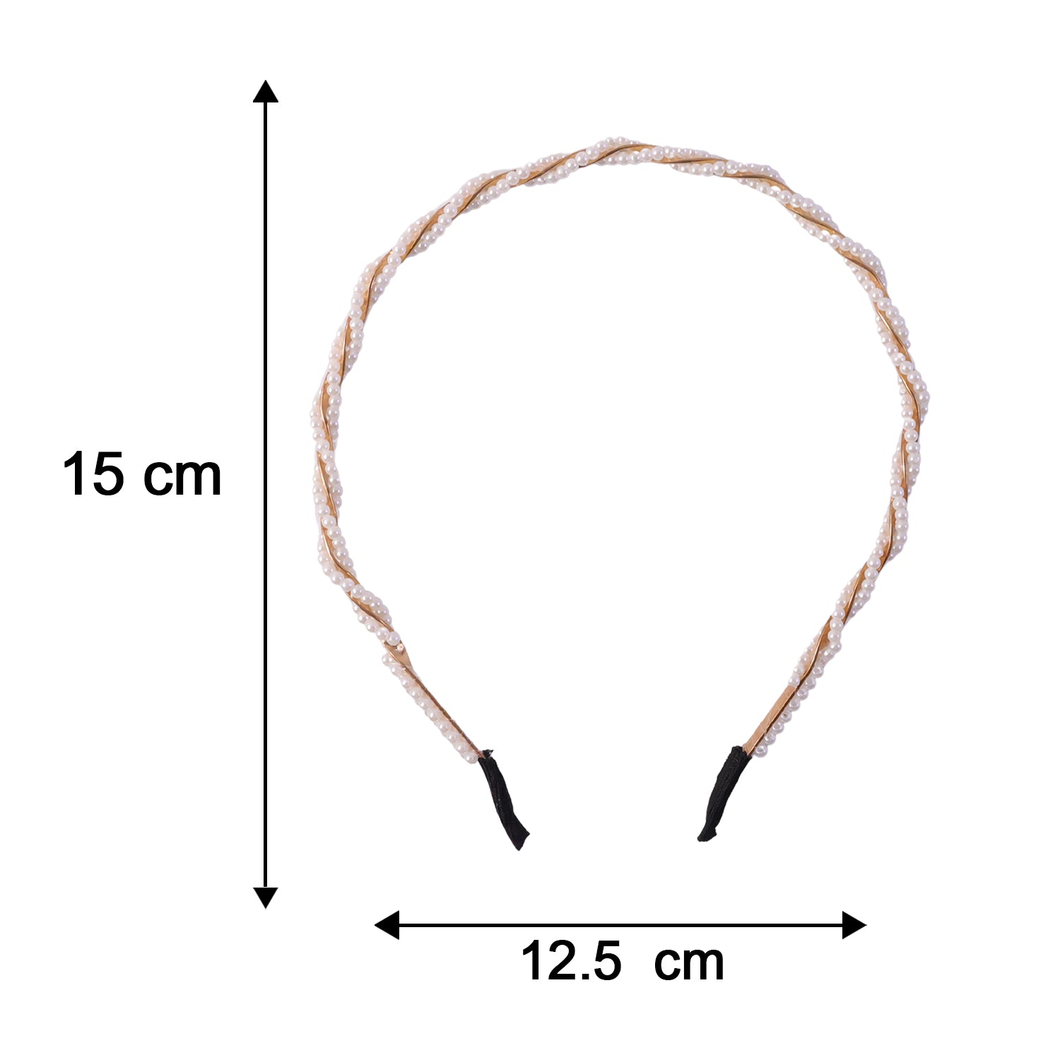 Wukusy elegant pearl design hairband with decorative pearls, stylish accessory for hair styling, shown in close-up image.