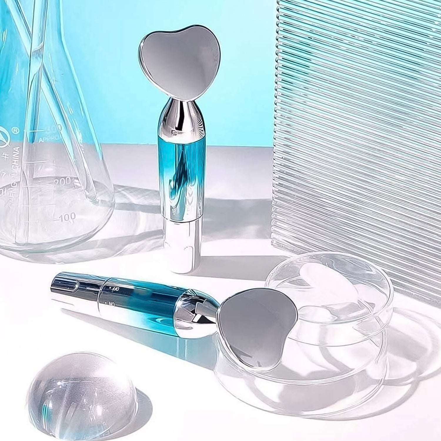 Wukusy face vibratory massager for facial beauty, handheld device with rotating head for skin rejuvenation and relaxation.