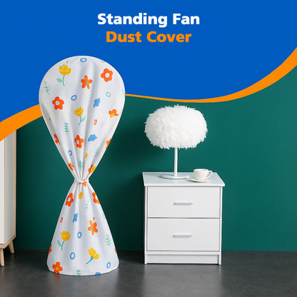 Flower-printed Fan Cover - 1 Pc 130x26 Cm