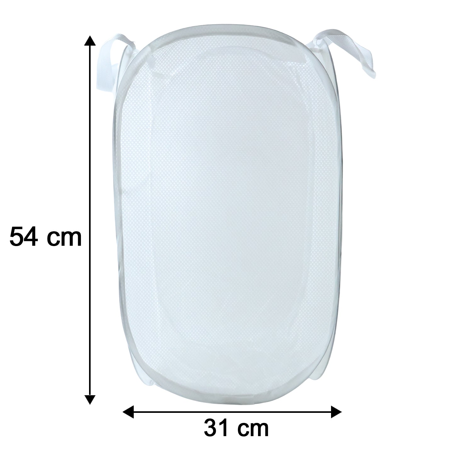 Foldable Laundry Basket Fabric Mesh Clothes Hamper Bag (1 Pc33x33x54cm)
