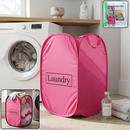 Foldable Laundry Basket Fabric Mesh Clothes Hamper Storage Bag (1 Pc60x36cm)