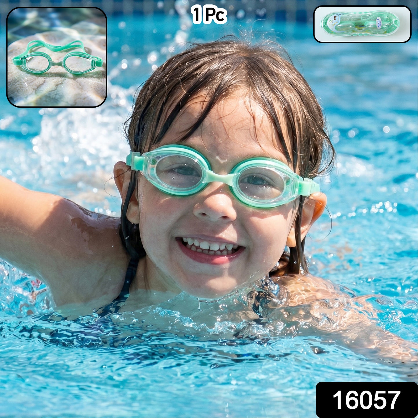Kids Anti-fog Swimming Goggles With Adjustable Strap And Leak-proof Design  1 Pc