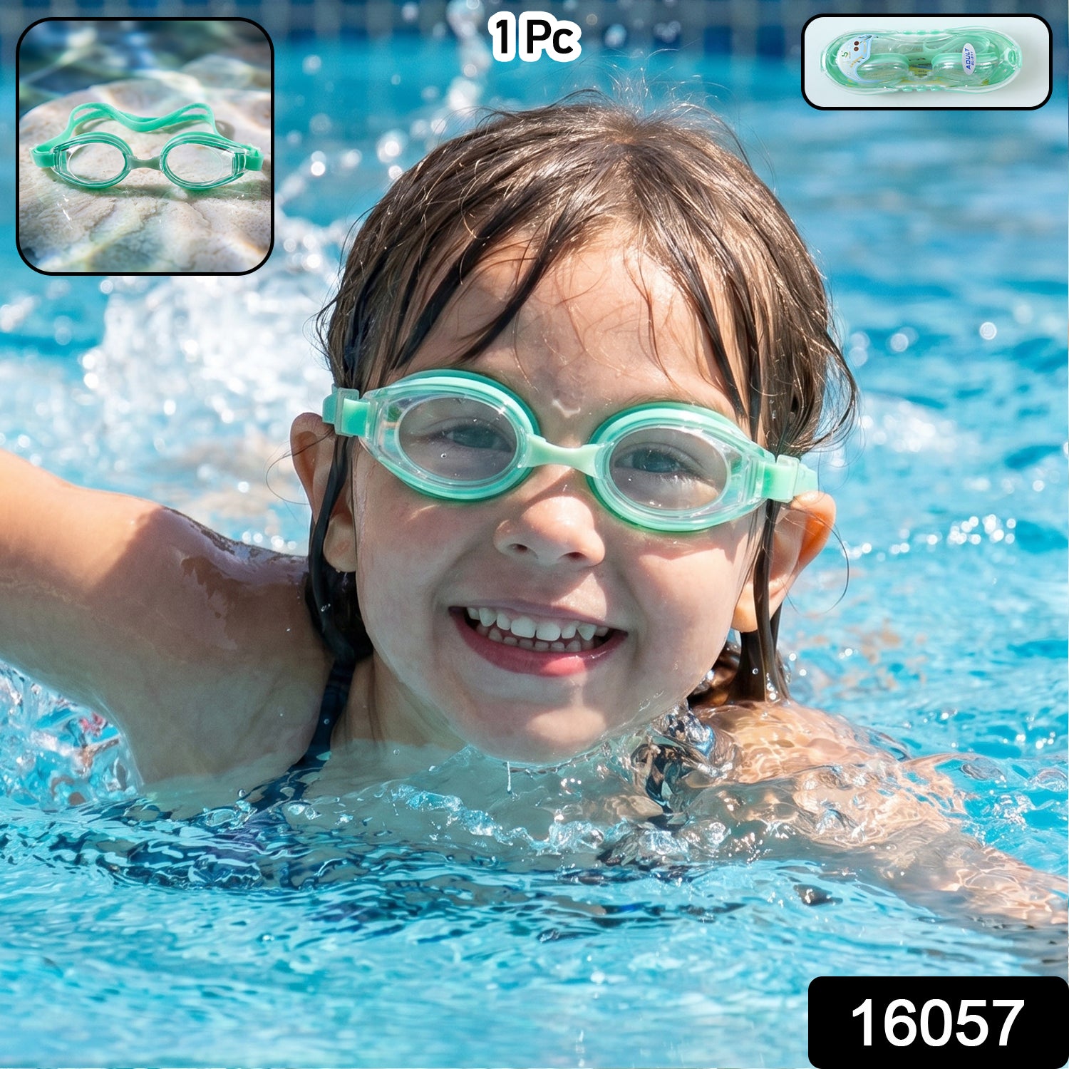 Kids Anti-fog Swimming Goggles With Adjustable Strap And Leak-proof Design  1 Pc