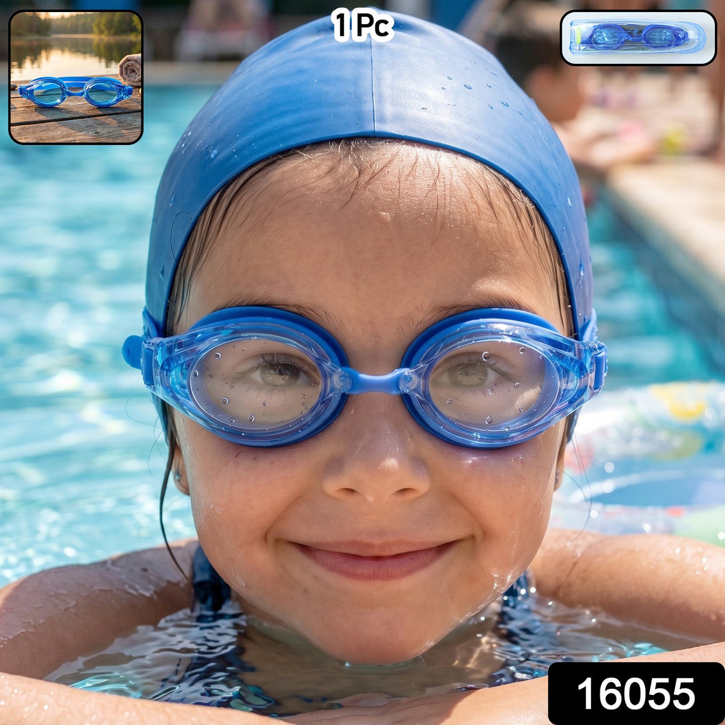 Kids Professional Style Swimming Goggles With Anti-fog  1 Pc