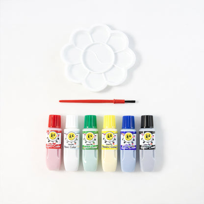 Kids Water Colour Painting Set With Brush  Mixing Palette (1 Set)