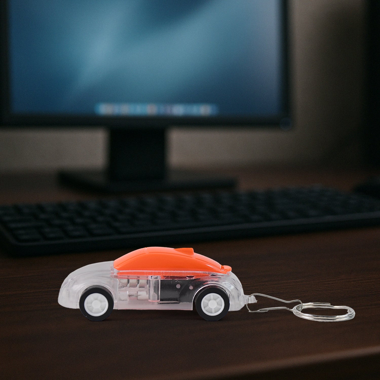 Mini Car Shape Led Keychain Light +(1 Pc Random Color)