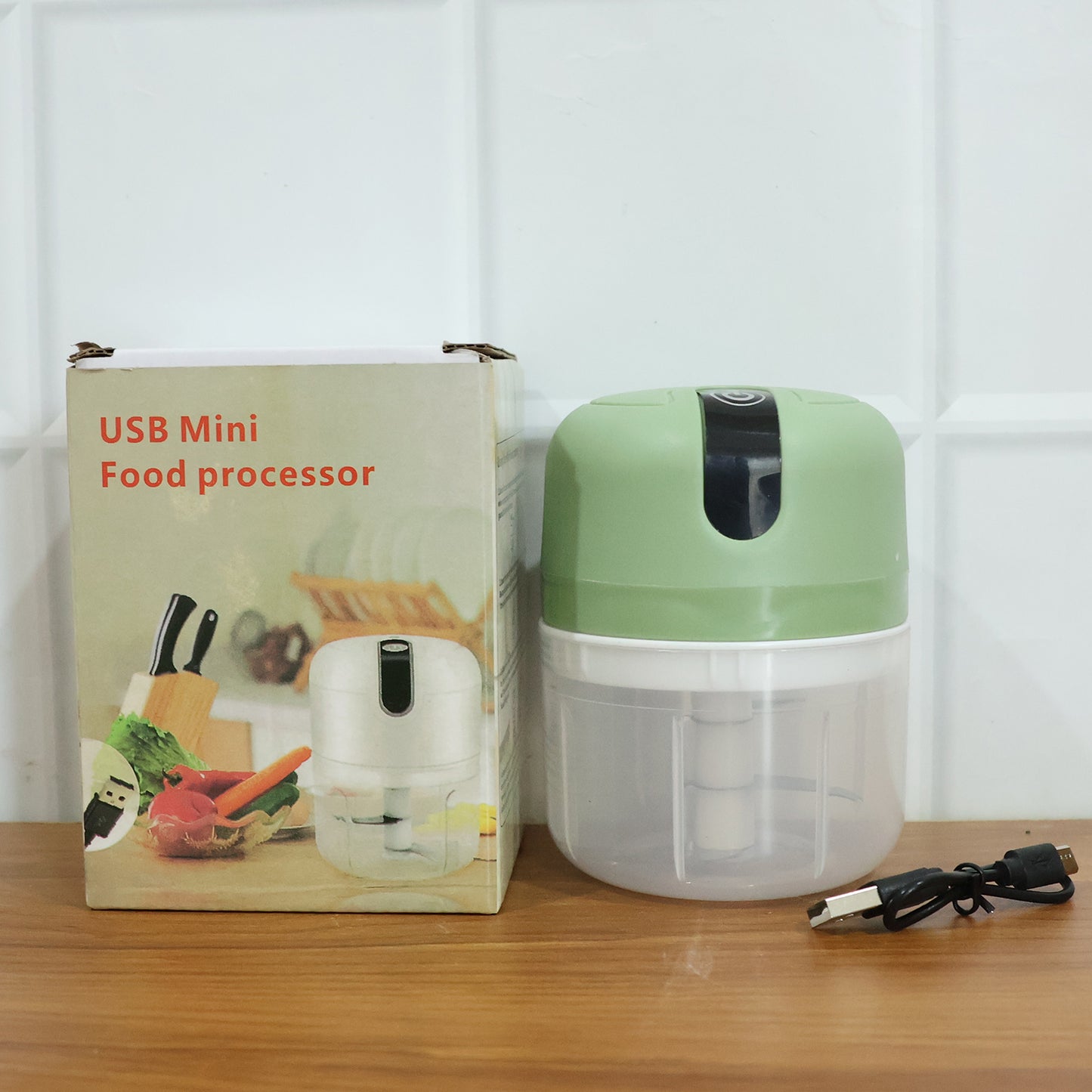 Mini Electric Food Processor  Vegetable Chopper Garlic Chopper  Machine  (250 Ml)