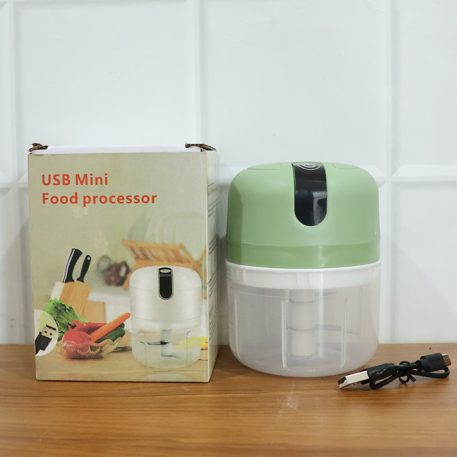 Mini Electric Food Processor  Vegetable Chopper Garlic Chopper  Machine  (250 Ml)