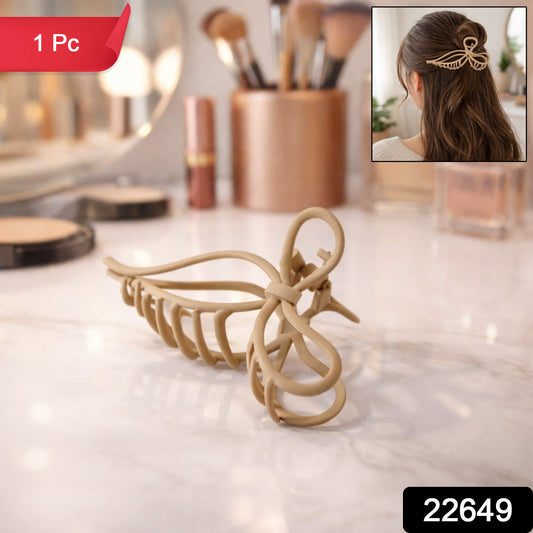 Wukusy minimalist matte finish hair claw clip for women, elegant and simple hair accessory with a sleek design, one piece.