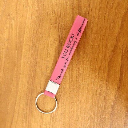 Motivational Silicone Wrist Strap Keychain (1 Pc Mix Color)
