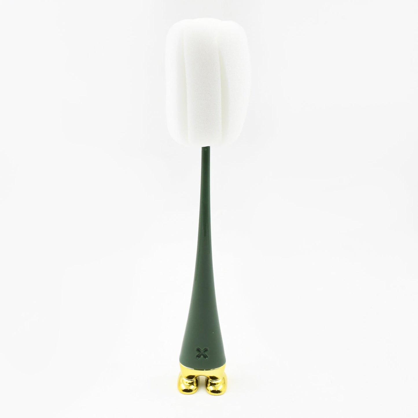 Wukusy multifunctional silicone bottle cleaning foam brush with plastic long handle for easy cleaning of bottles and containers.