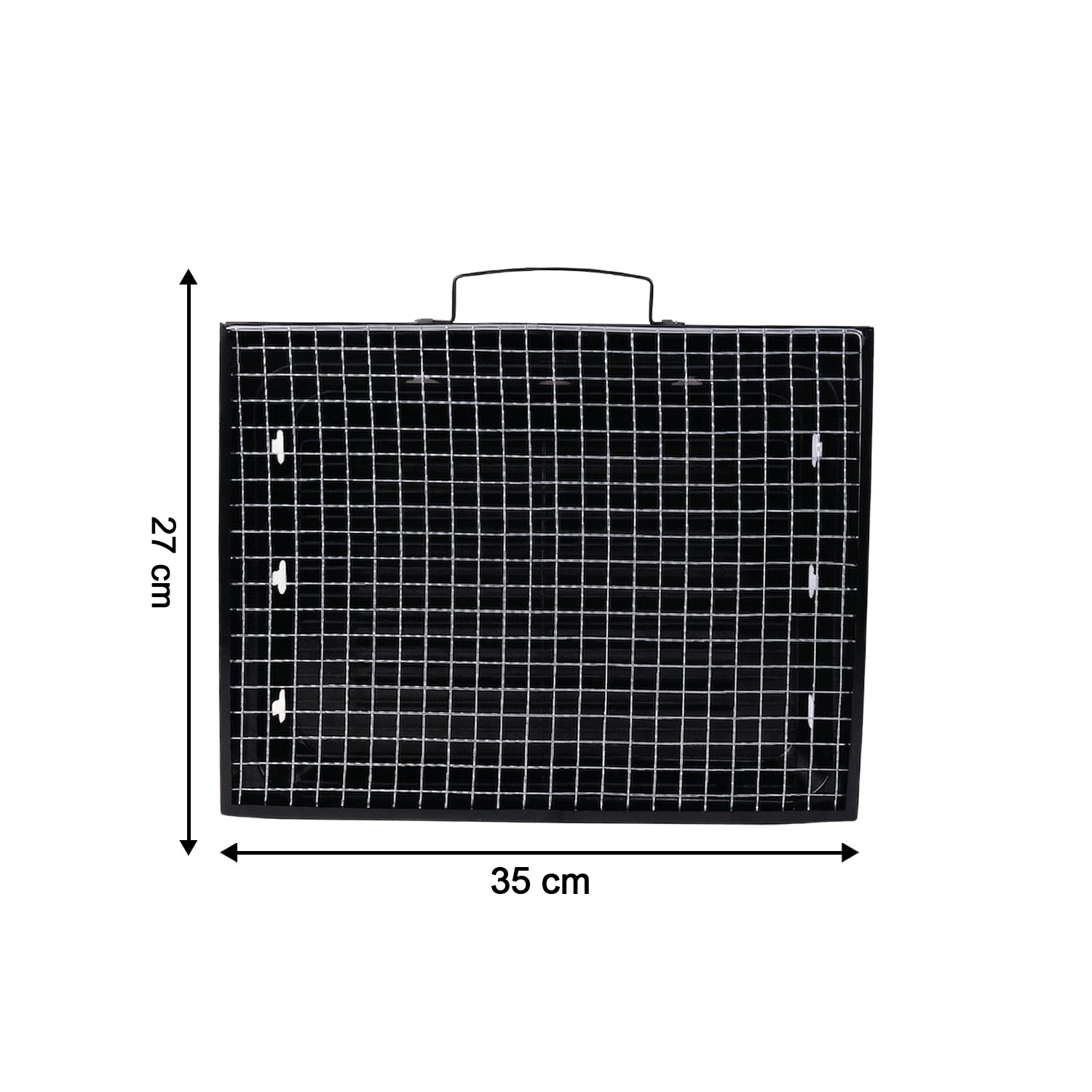 Portable Foldable Charcoal Bbq Grill With Grilling Mesh (1 Pc 36x27 Cm)