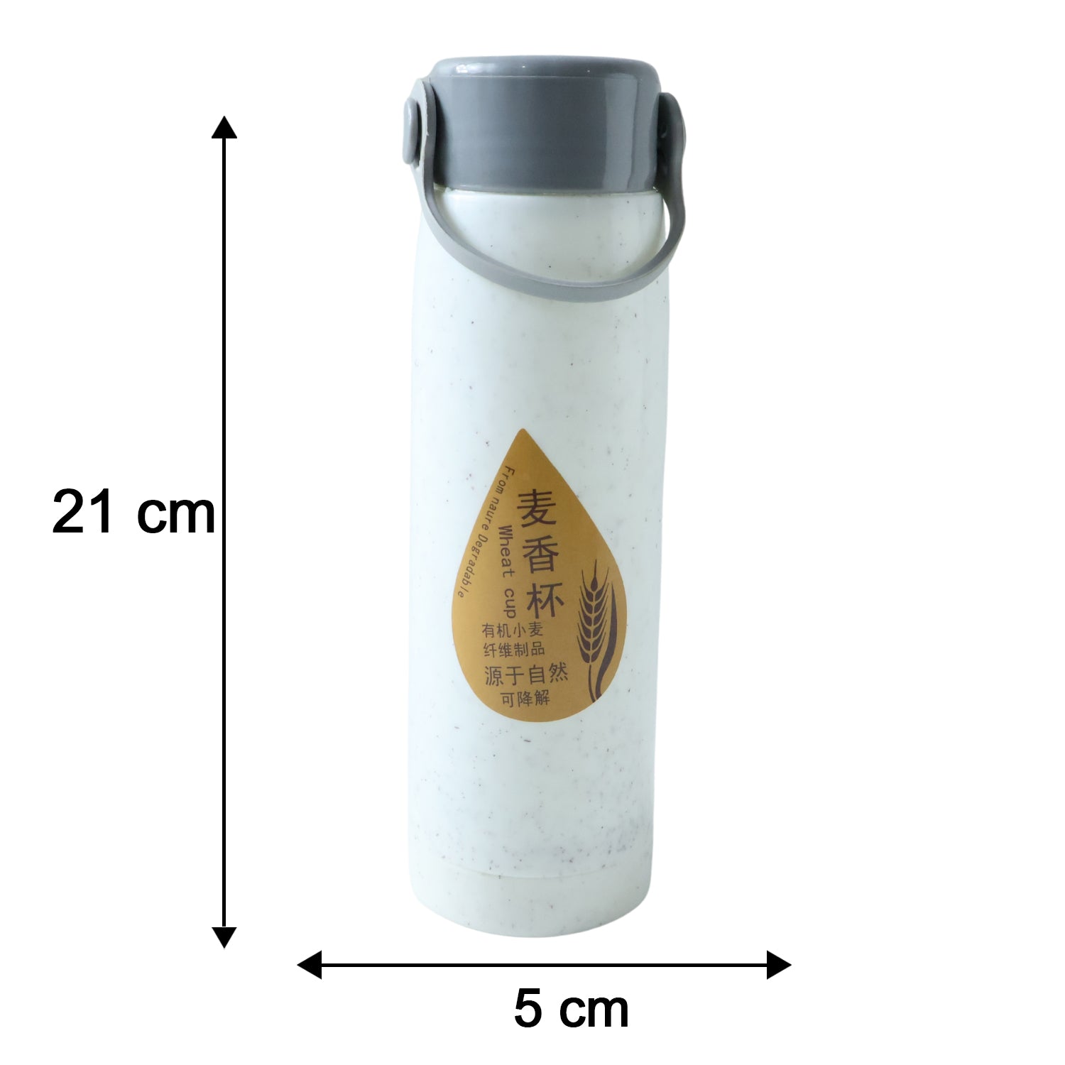 Premium Glass Water Bottle With Mobile Phone Holder (1 Pc 380 Ml)