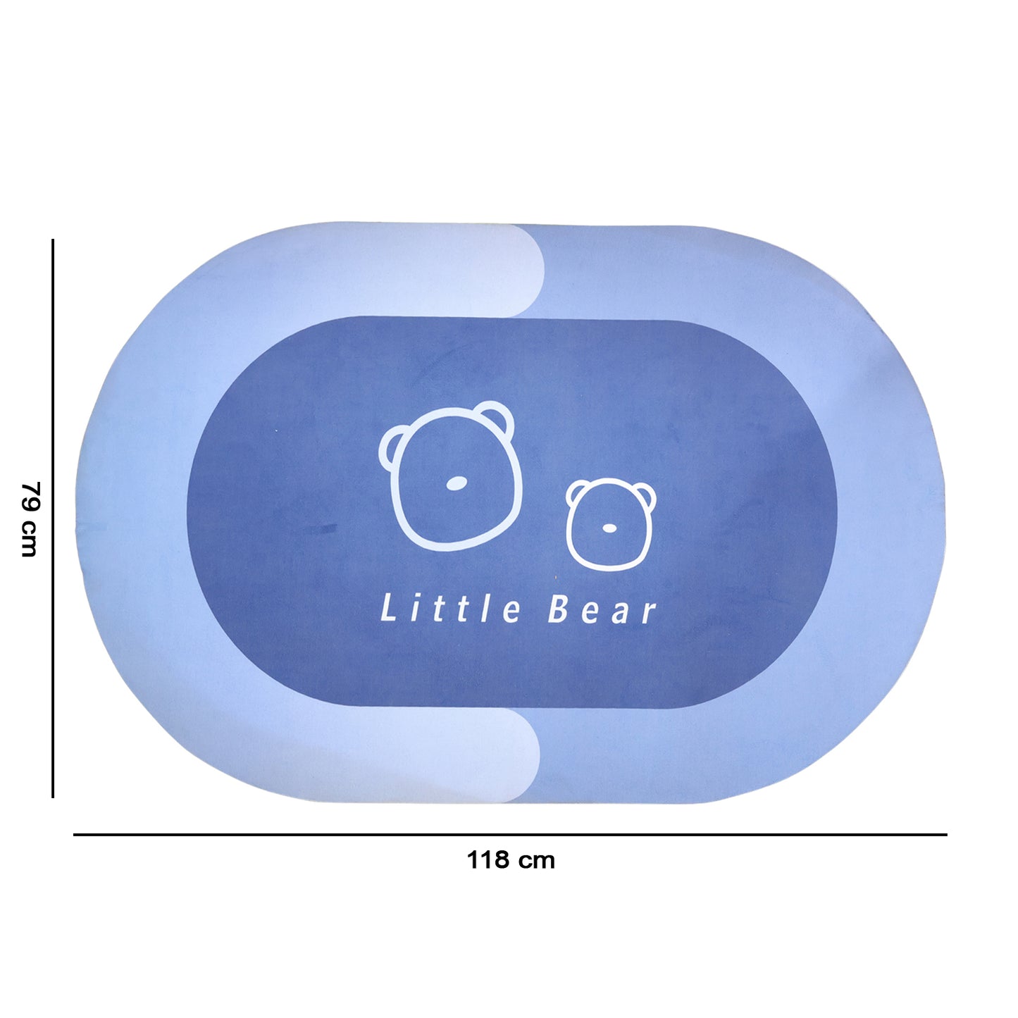 Premium Little Bear Printed Soft Non-slip Bath Mat (1 Pc 118x79 Cm)