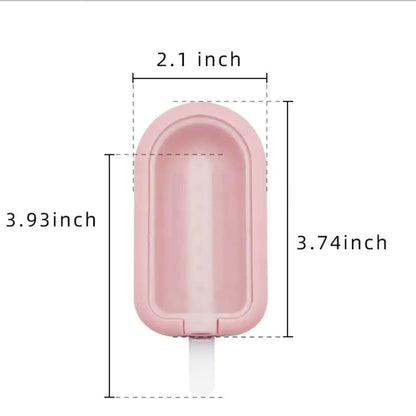 Premium Silicone Ice Cream Popsicle Mold Set 4 Pc