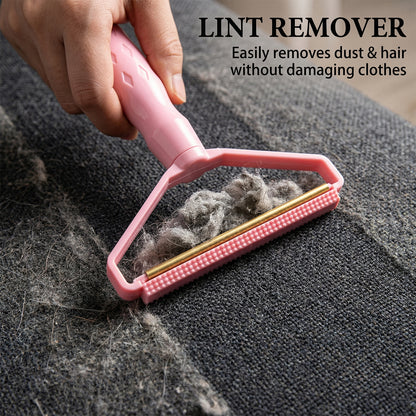 Wukusy reusable lint remover fabric hair removal roller, handheld device for removing lint and pet hair from clothing and fabric.