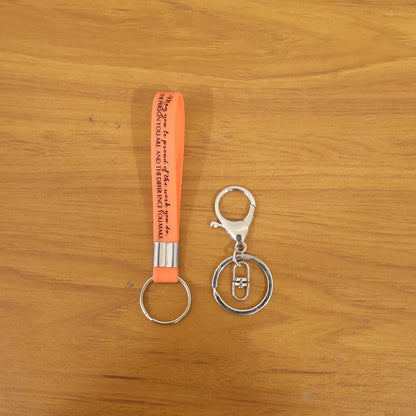 Silicone Wrist Strap Keychain With Metal Key Ring Hook (2 Pc)